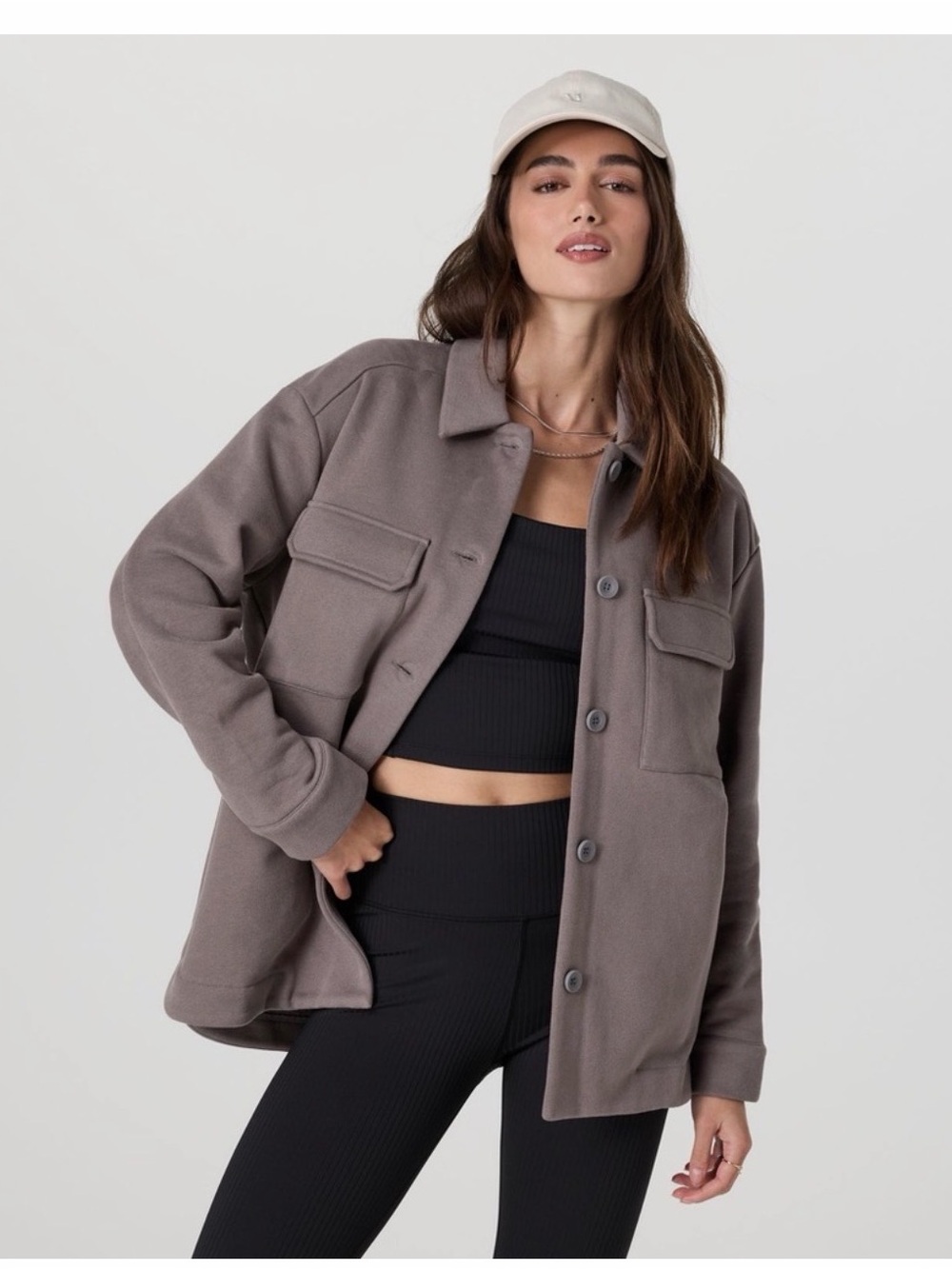 Vuori Restore button up jacket XS brown